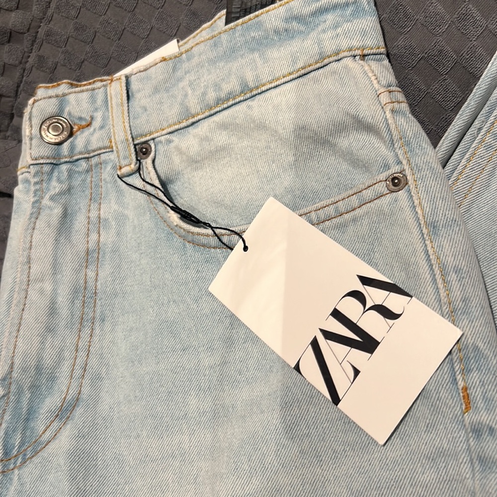 Blue loose fit Zara denim jeans - Picture 12 of 14
